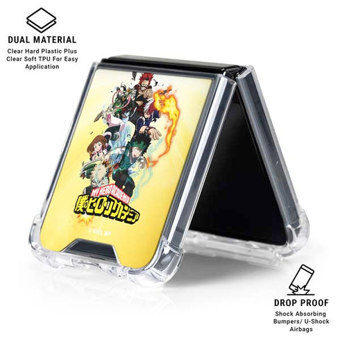 My Hero Academia Hero Team Season 4 Galaxy Z Flip6 Clear Case